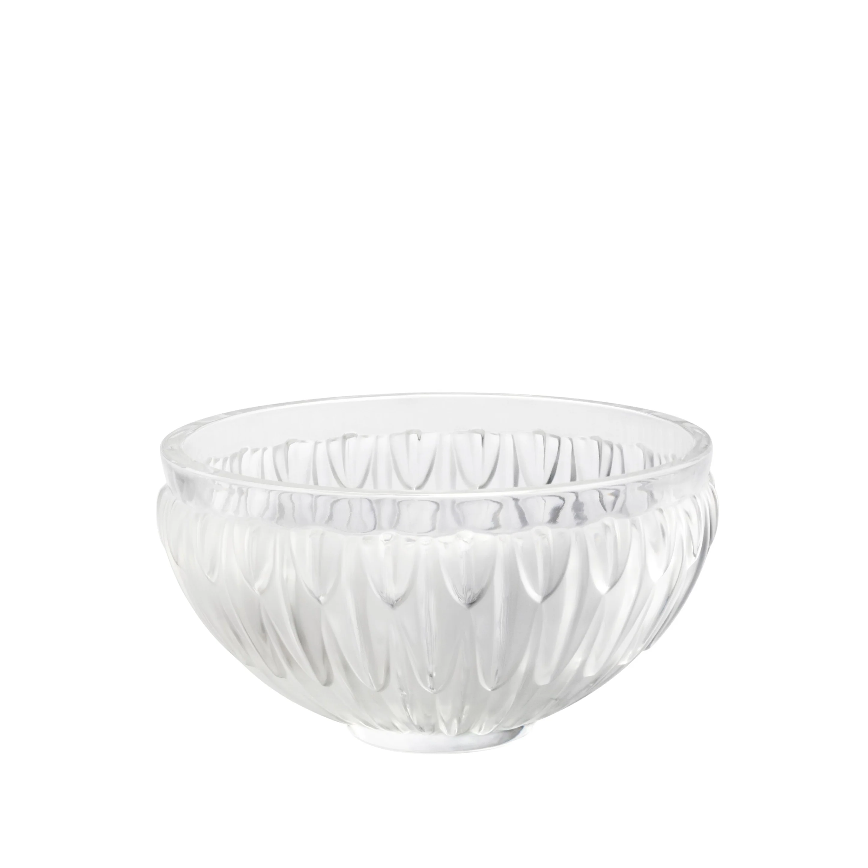 Lalique Plumes Bowl Clear Crystal