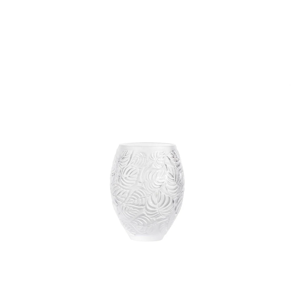 Lalique Feuilles Vase