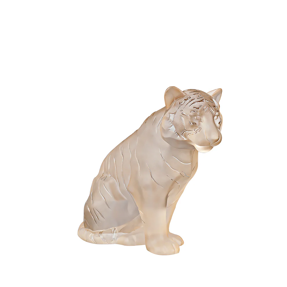 Lalique Sitting Tiger Large Sculpture