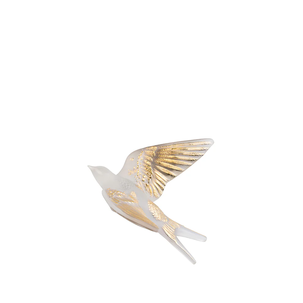 Lalique Swallow Wings Up Wall Sculpture