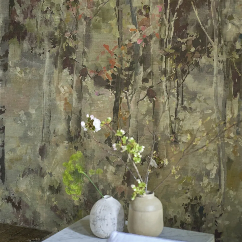 Designers Guild Bois de Bouleau Grasscloth Scene 1