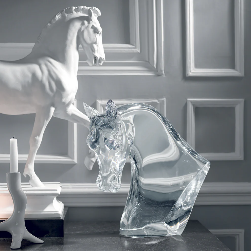 Lalique Horse's Head Sculpture