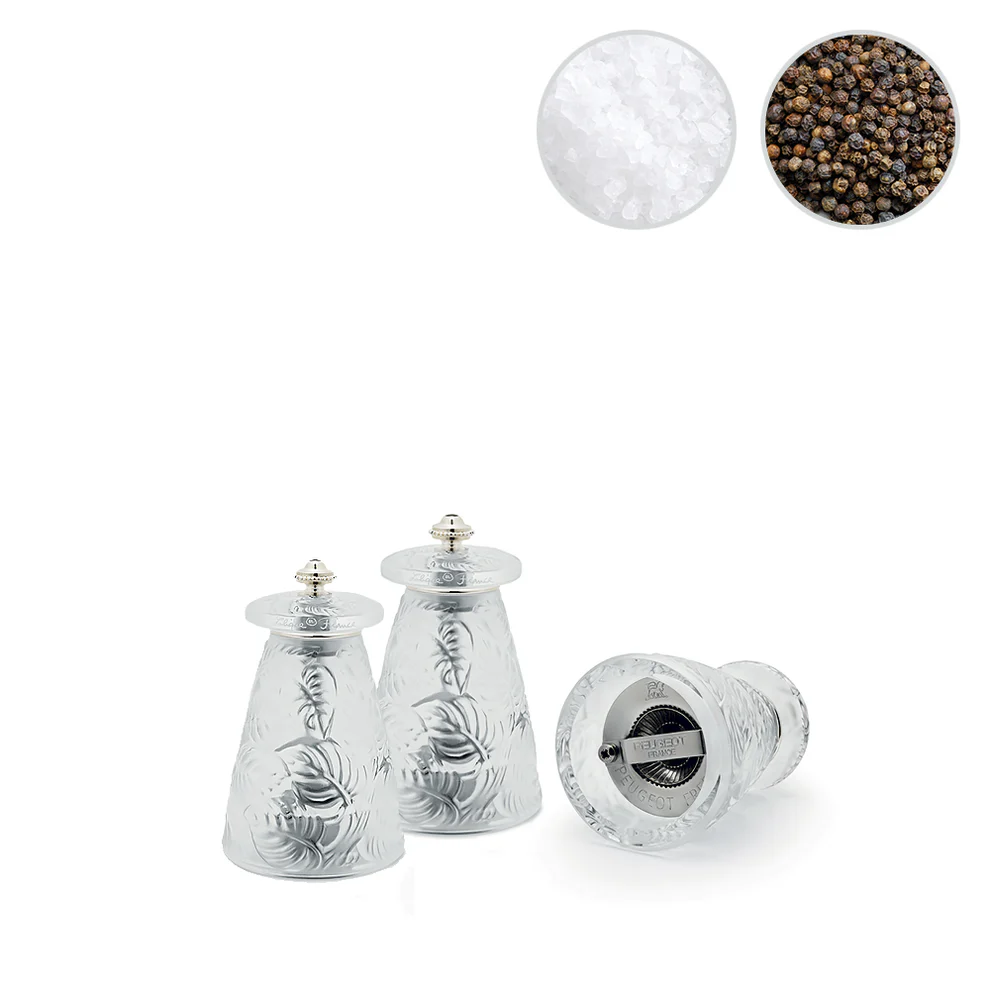 Lalique Feuilles Pepper & Salt Grinders