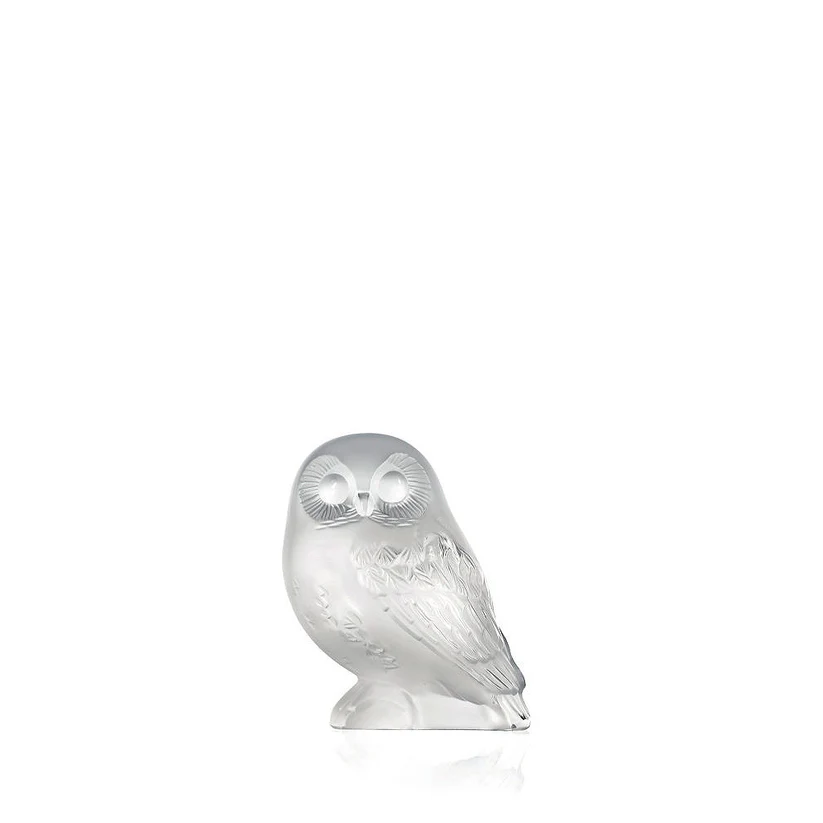 Lalique Shivers Owl Clear Crystal