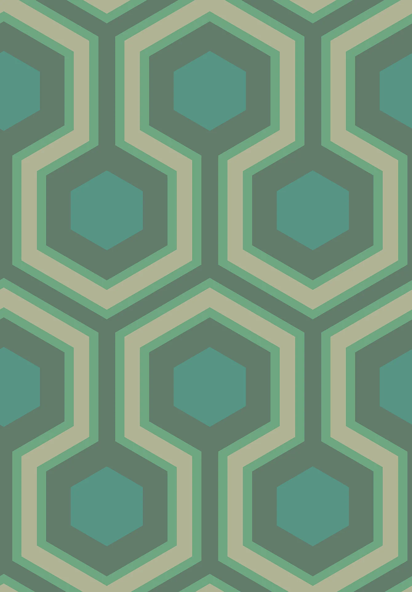 Metallic Gilver & Teal on Dark Viridian